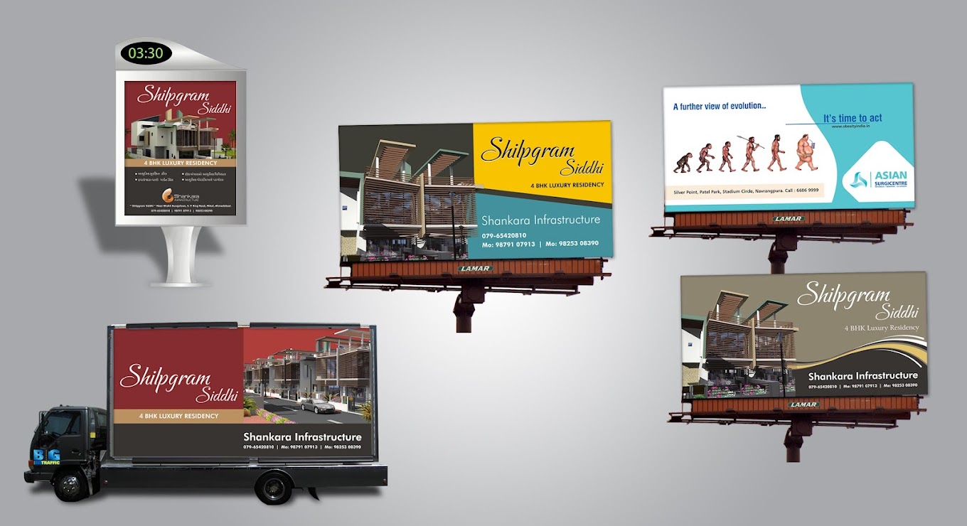 Ad poster designed for a real estate expo in Gujarat by Drishtikon.