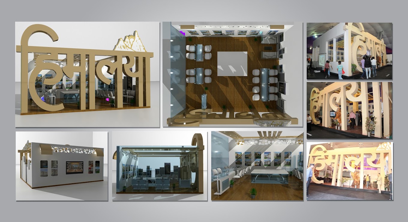 Office interior showcasing creative work by Drishtikon Advertising Agency in Ahmedabad.